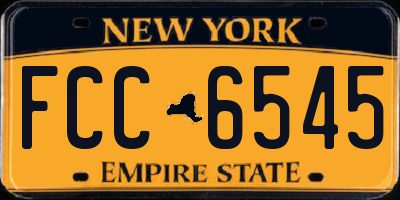 NY license plate FCC6545
