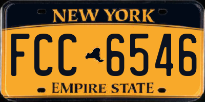 NY license plate FCC6546