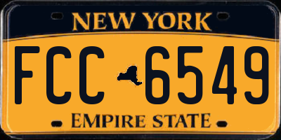 NY license plate FCC6549
