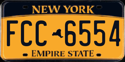 NY license plate FCC6554