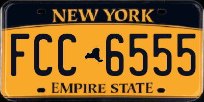 NY license plate FCC6555