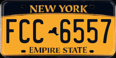 NY license plate FCC6557