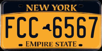 NY license plate FCC6567