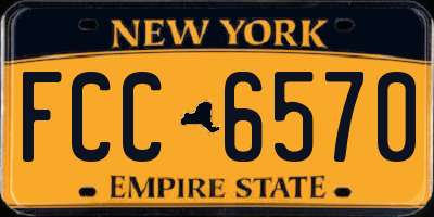 NY license plate FCC6570