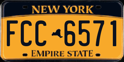NY license plate FCC6571