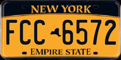 NY license plate FCC6572