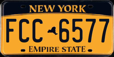 NY license plate FCC6577