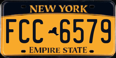 NY license plate FCC6579