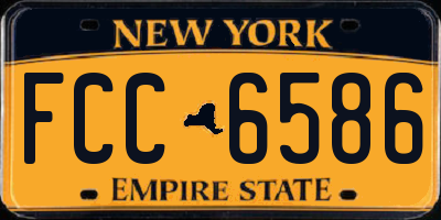 NY license plate FCC6586