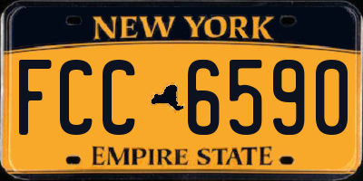 NY license plate FCC6590