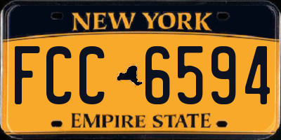 NY license plate FCC6594