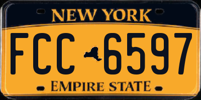 NY license plate FCC6597