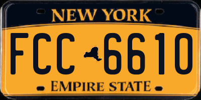 NY license plate FCC6610