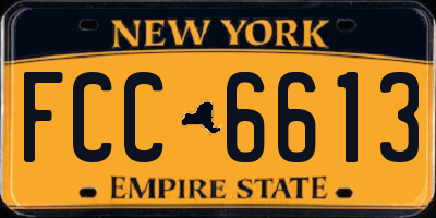 NY license plate FCC6613