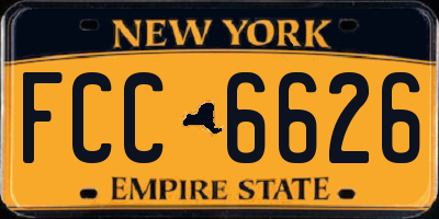 NY license plate FCC6626