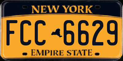 NY license plate FCC6629