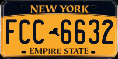 NY license plate FCC6632