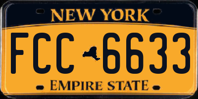 NY license plate FCC6633