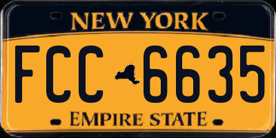 NY license plate FCC6635