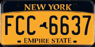 NY license plate FCC6637
