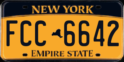 NY license plate FCC6642