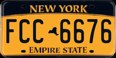 NY license plate FCC6676