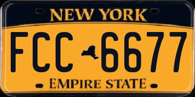 NY license plate FCC6677