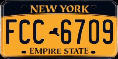 NY license plate FCC6709