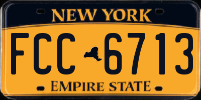 NY license plate FCC6713