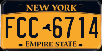 NY license plate FCC6714