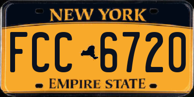 NY license plate FCC6720