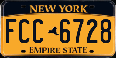NY license plate FCC6728