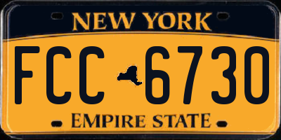 NY license plate FCC6730