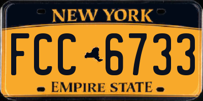 NY license plate FCC6733