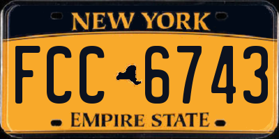 NY license plate FCC6743