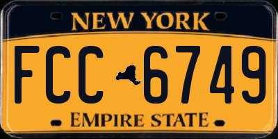 NY license plate FCC6749