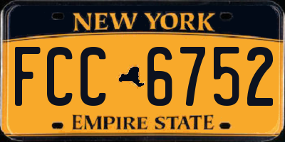 NY license plate FCC6752