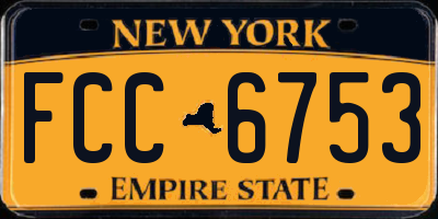 NY license plate FCC6753