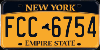 NY license plate FCC6754