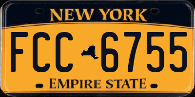 NY license plate FCC6755