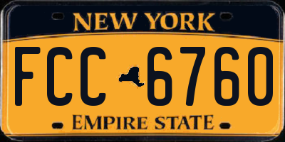 NY license plate FCC6760