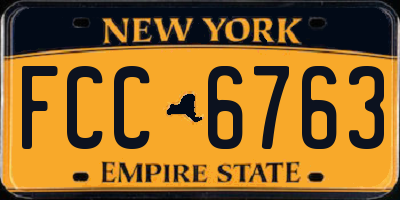 NY license plate FCC6763