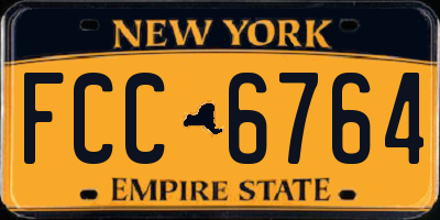 NY license plate FCC6764