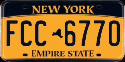 NY license plate FCC6770