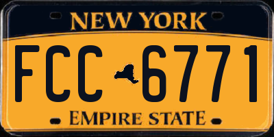 NY license plate FCC6771