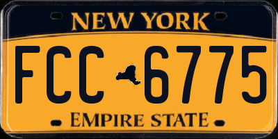 NY license plate FCC6775