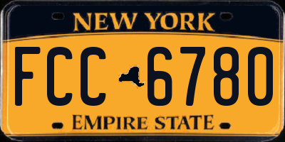 NY license plate FCC6780
