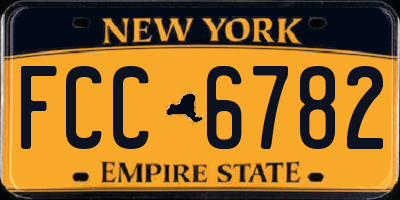 NY license plate FCC6782