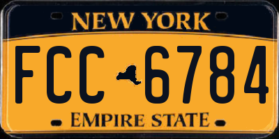 NY license plate FCC6784