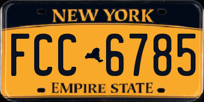 NY license plate FCC6785